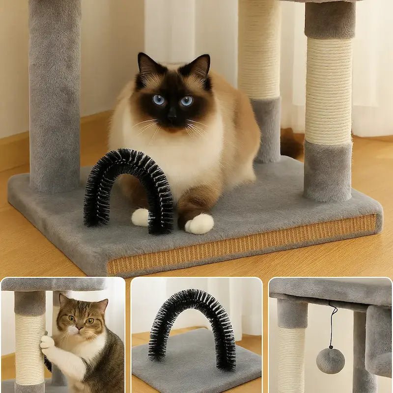 Arbre à chat avec jouet - Stimule & amuse | Furrya