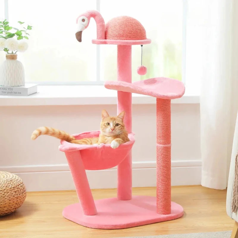 Arbre à chat flamant rose - Style & confort | Félinia