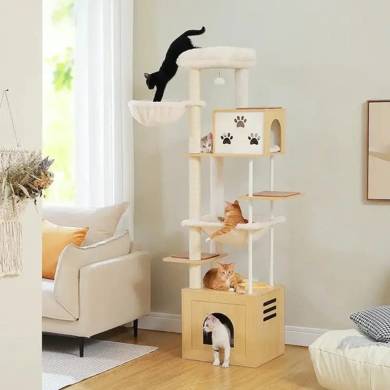 Arbre à chat meuble 7 niveaux - Ultra complet | Félihaus