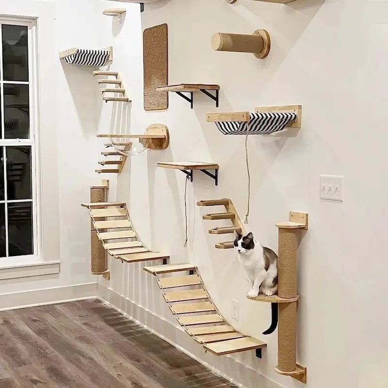 Arbre à chat mural - Espace optimisé, chat heureux !