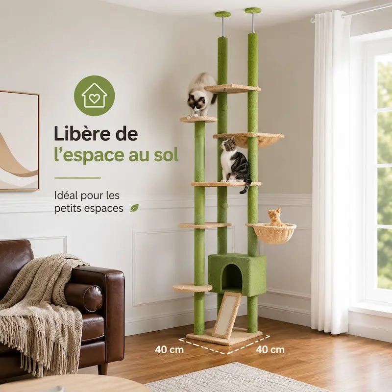 Arbre à chat plafond - Gain de place | Catvertikal