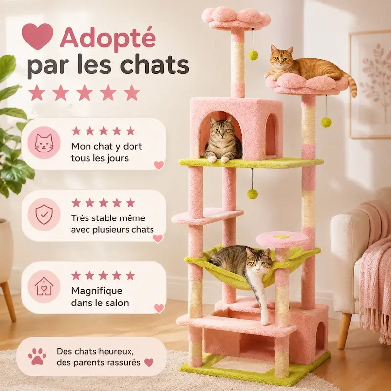 Arbre à chat rose - Déco + confort | Felirose
