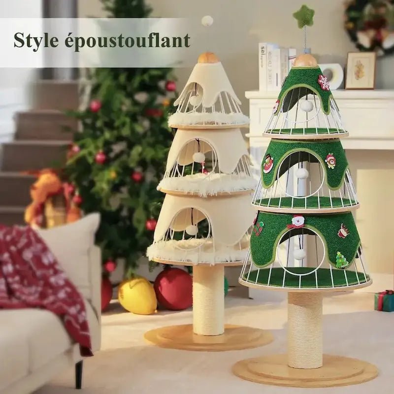 Arbre à chat sapin de Noël - Déco + griffoir | FéliXmas