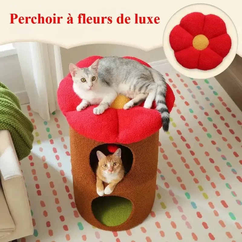 Arbre à chat tonneau - Cachette cosy | Pawbarrel