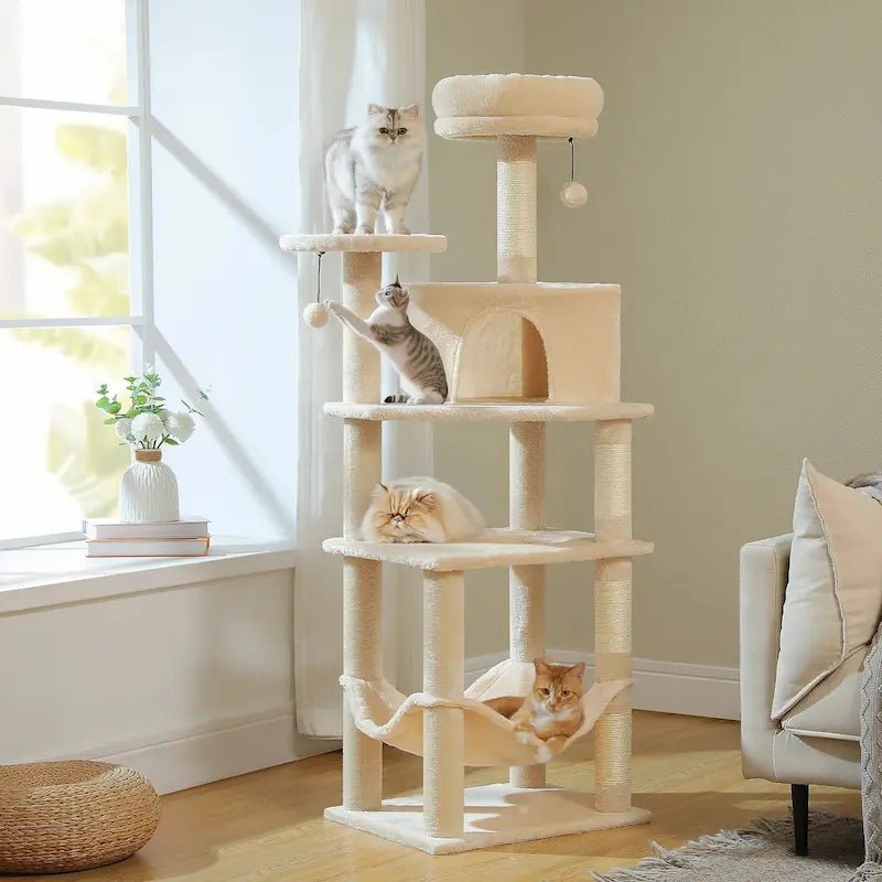 Arbre à chat tour multi-niveaux – Sisal & hamac | FéliTower