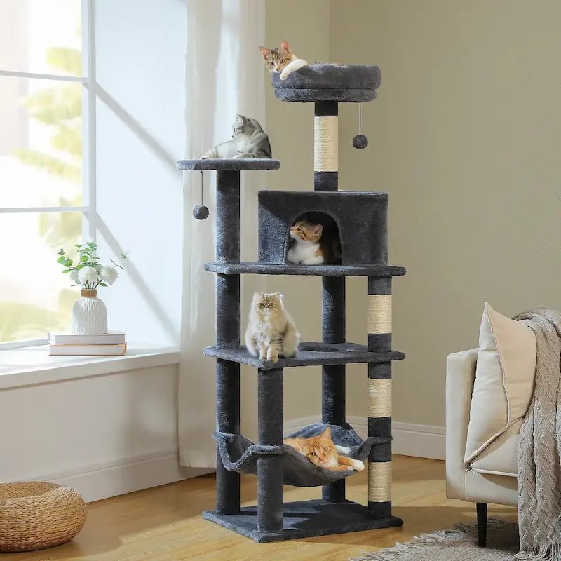 Arbre à chat tour multi-niveaux – Sisal & hamac | FéliTower