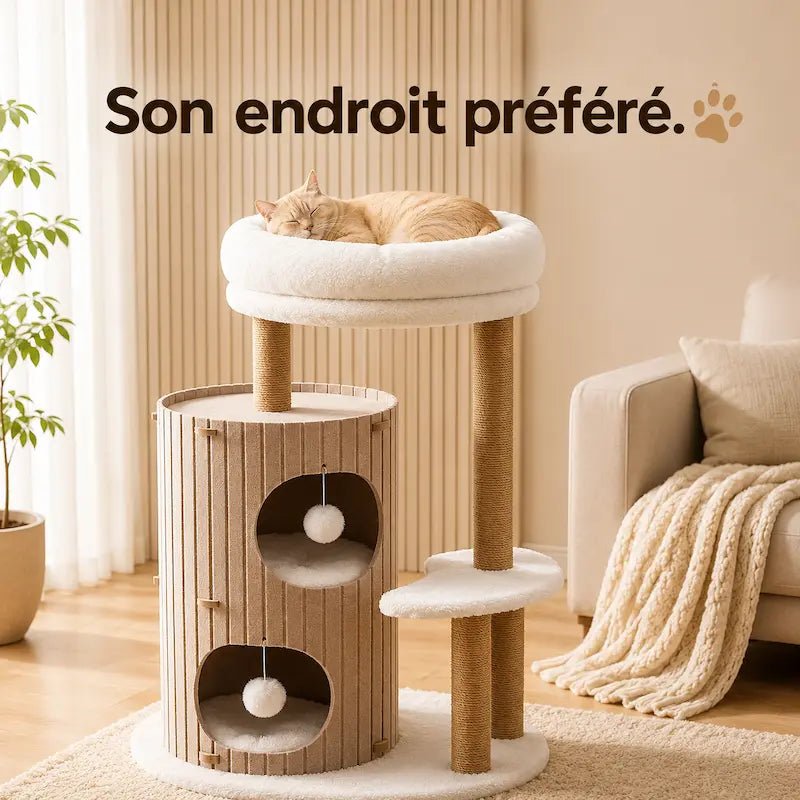 Arbre à chat tronc d'arbre - Design compact | Luna