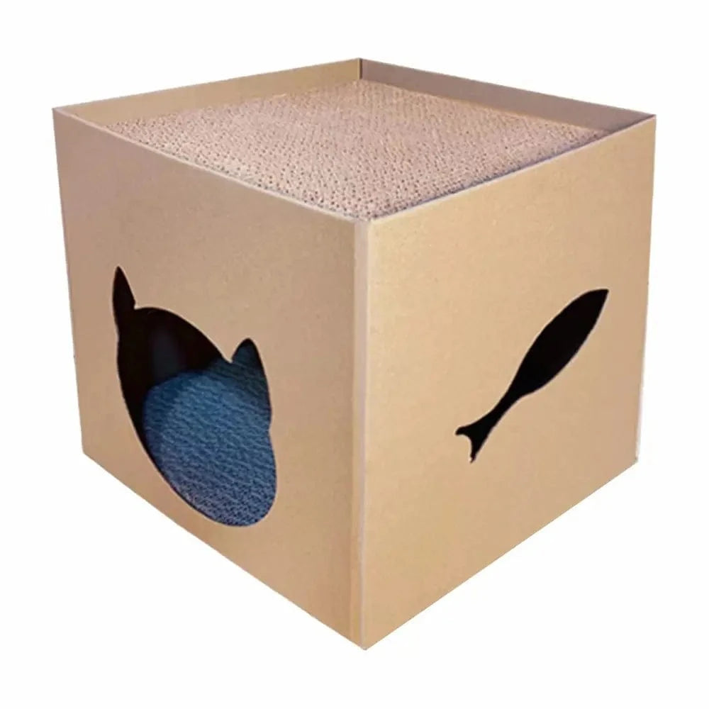 Boîte à gratter chat design - Protège vos meubles avec style Griffe d'Amour