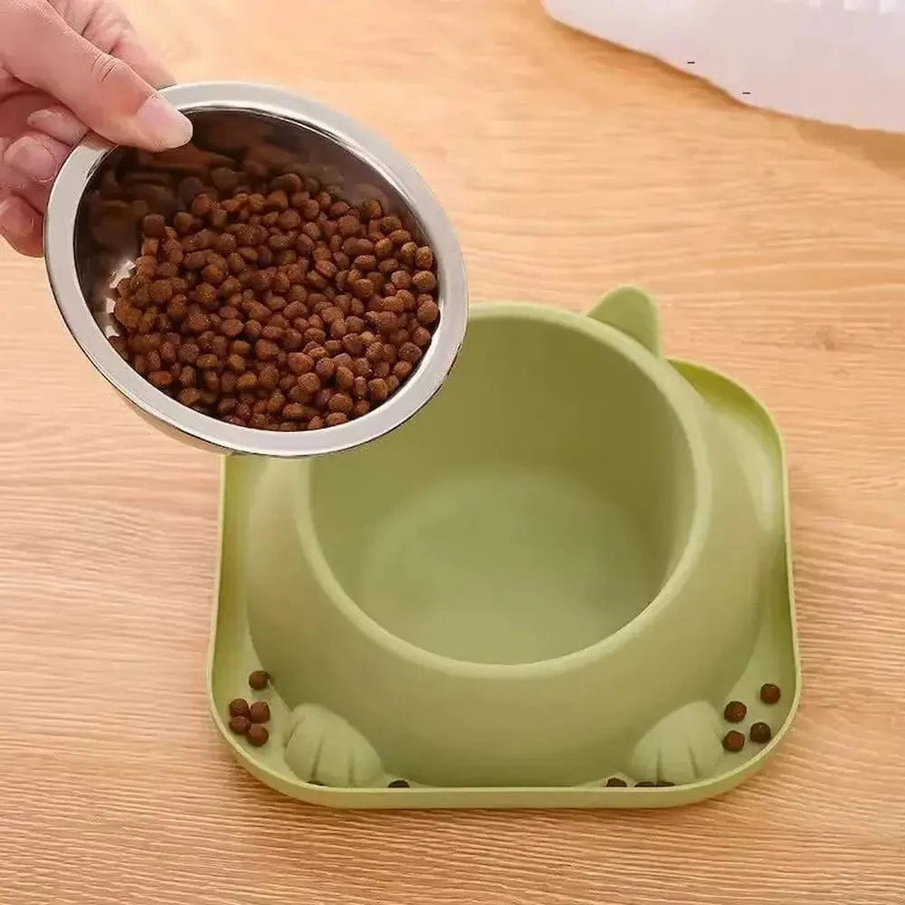 Bol chaton surélevé 15° - Aide à la digestion Griffe d'Amour