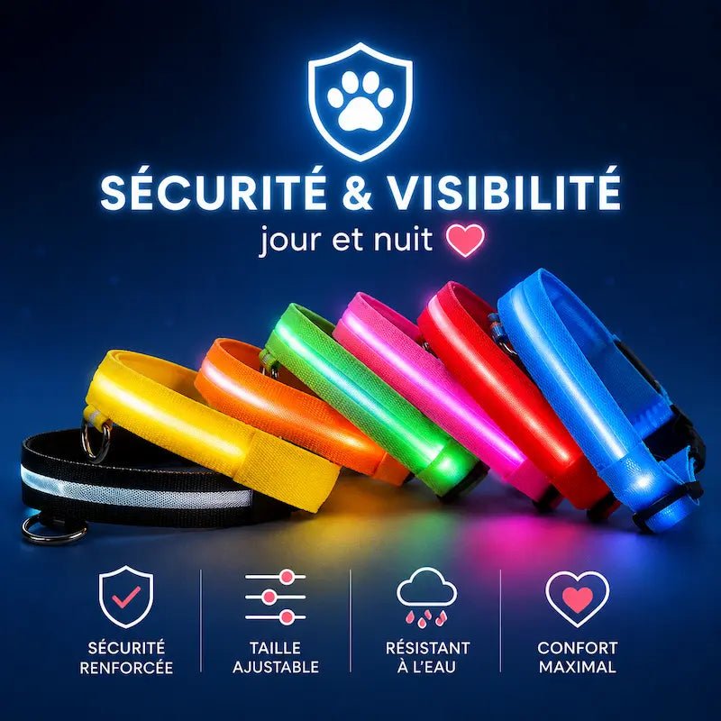 Collier chat lumineux – Visibilité nocturne | GlowCat