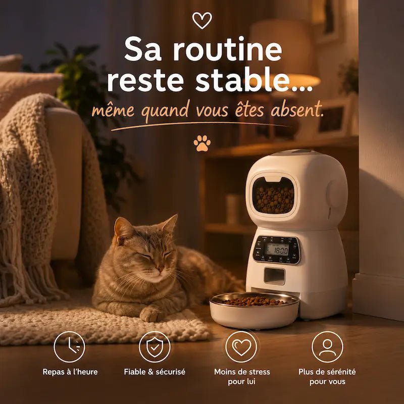 Distributeur croquettes chat programmable – Zéro oubli | FéliTimer