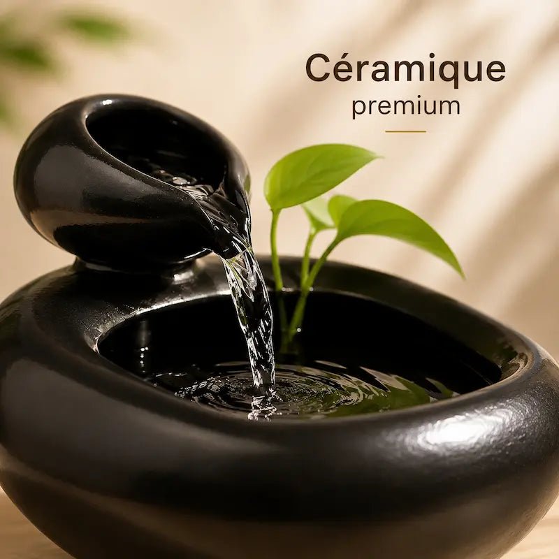 Fontaine à eau chat céramique sans filtre - Éco et zen | ClayFlow