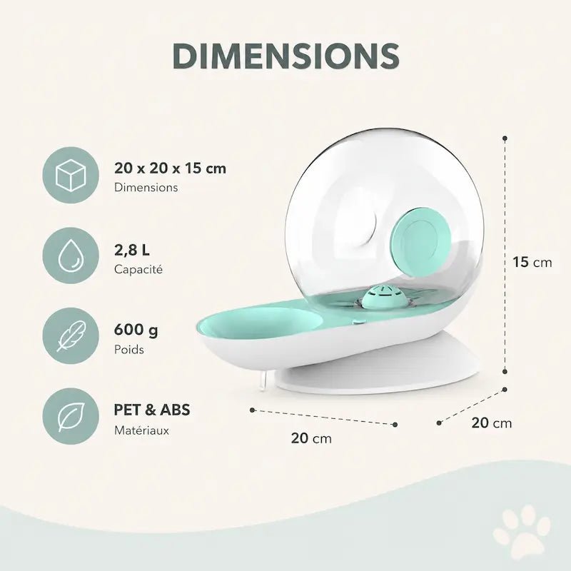Fontaine à eau chat escargot – Design ludique | SnailFlow