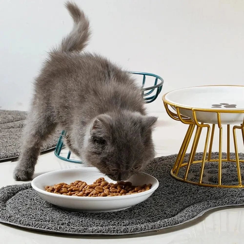 Gamelle chat céramique surélevée - Confort et posture optimale Griffe d'Amour