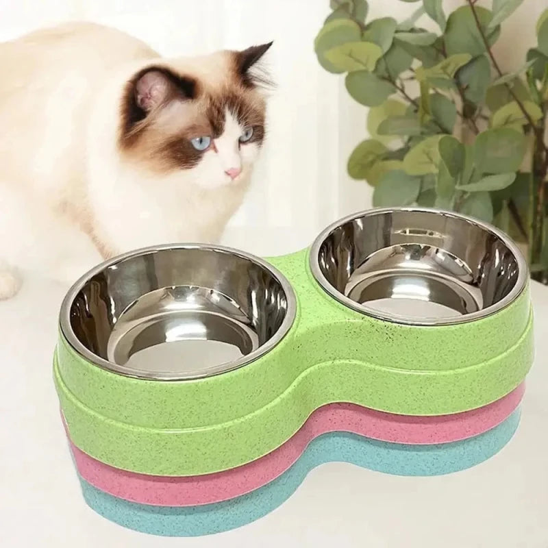 Gamelle double inox chat - Hygiène & durabilité | SteelDuo