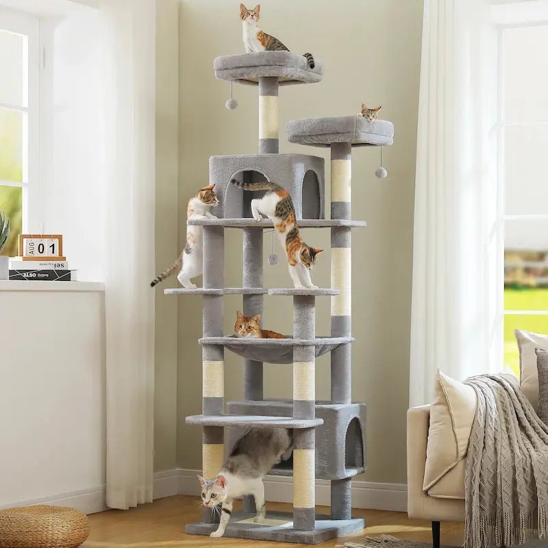 Grand arbre à chat multi-niveaux - Griffoirs sisal & hamac | AltoPurr