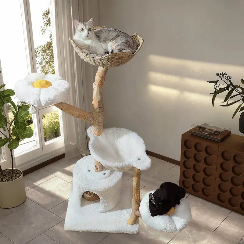 Grande tour arbre à chat – Design floral | BloomCat