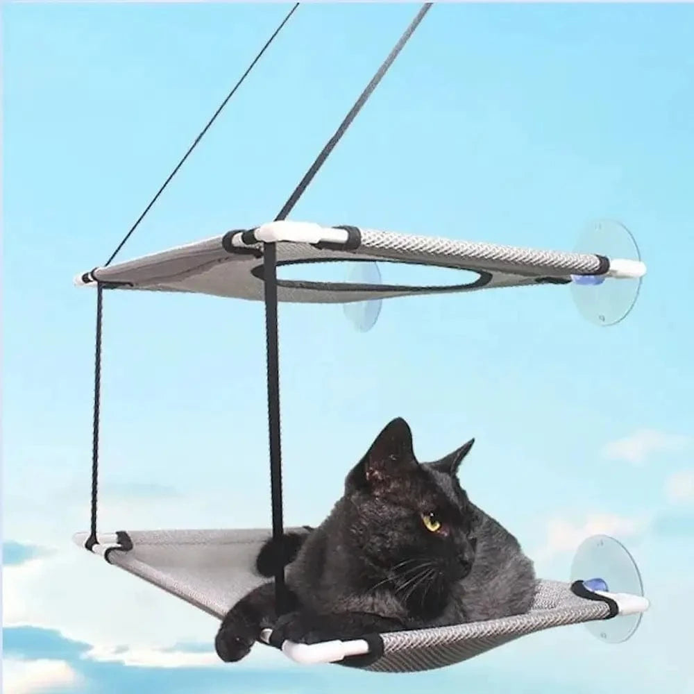 Hamac double pour chat - Repos en hauteur, 2 niveaux spacieux Griffe d'Amour