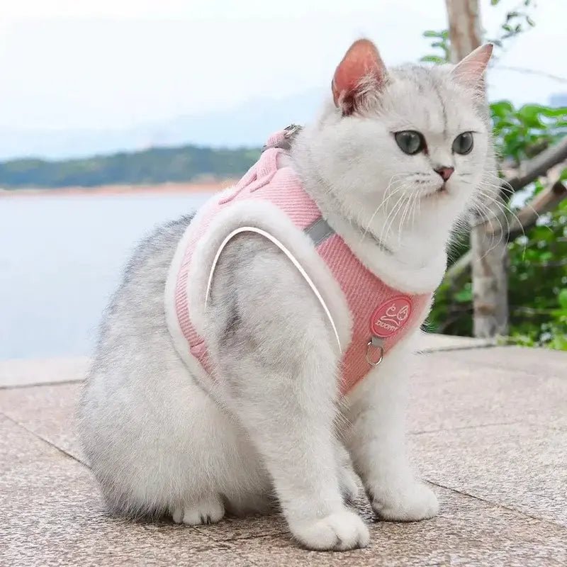 Harnais chat fourrure - Confort chaud | PurrFur