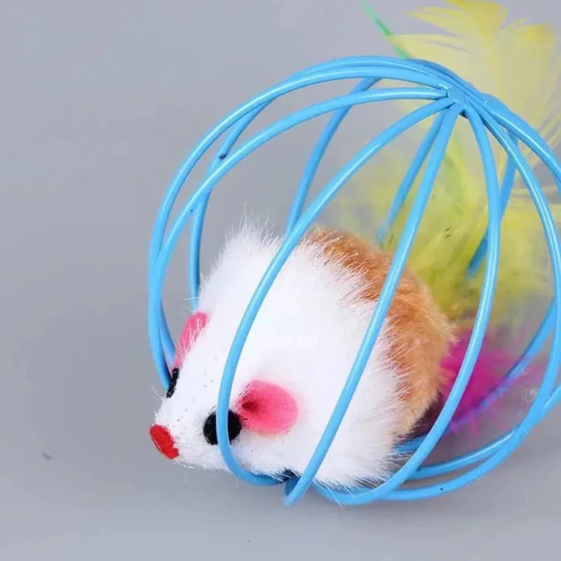 Jouet chat boule souris dedans - Anti-ennui félin | Purrly
