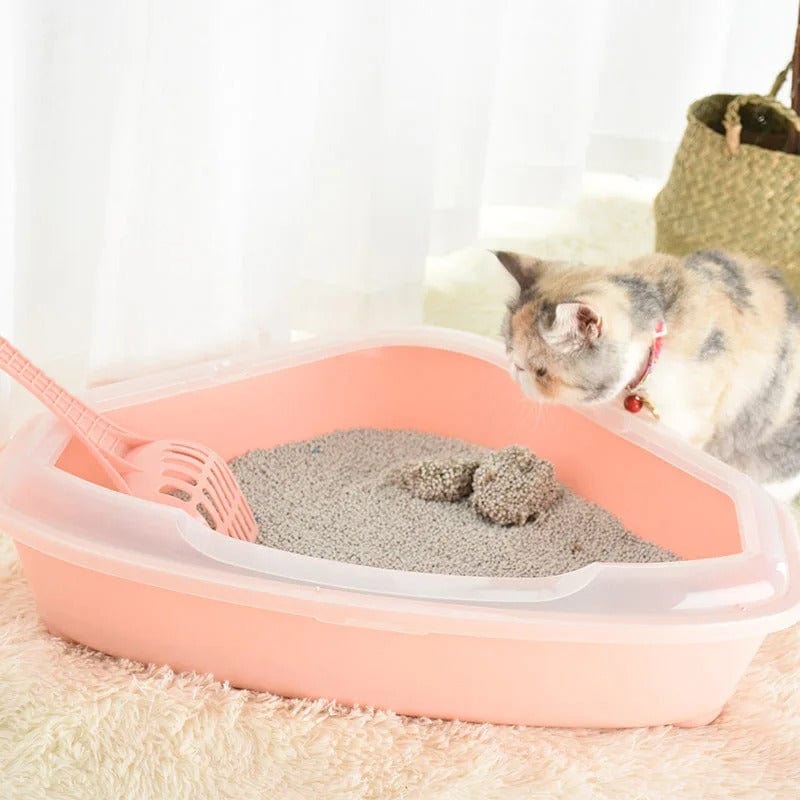 Litière d’angle pour chat - Gain de place | CornerCat
