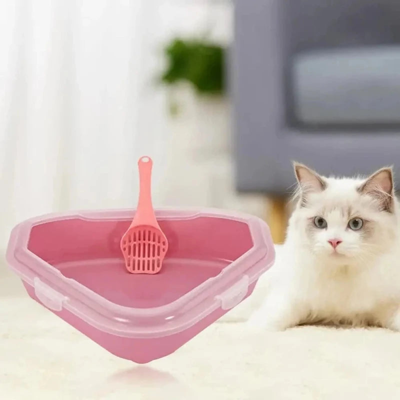 Litière d’angle pour chat - Gain de place | CornerCat