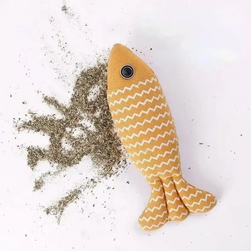 Peluche poisson herbe à chat