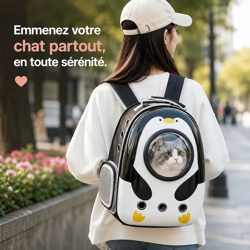 Sac à dos hublot chat - vision 360° | Astronocat