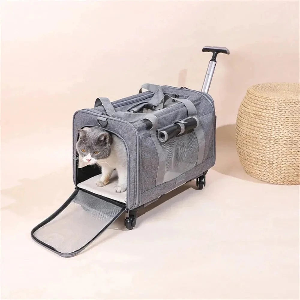Sac de transport à roulettes pour chat Griffe d'Amour