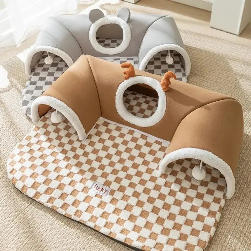 Tapis tunnel chat - Jeu & confort | CozyPaws